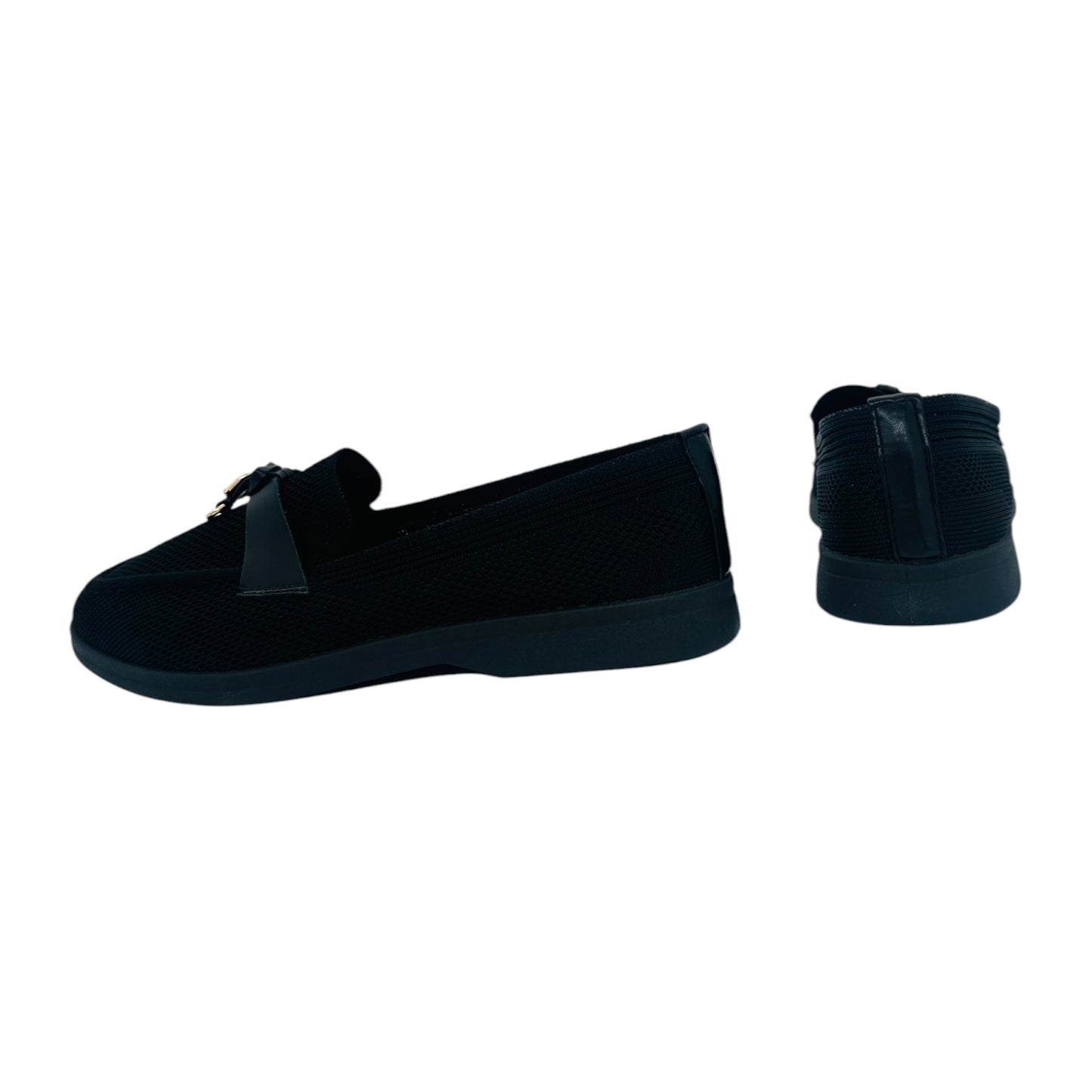 Angel Shopping Γυναικεία Πλεκτά Loafers Μαύρο