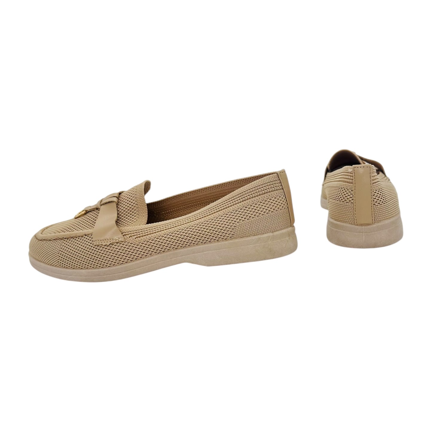 Angel Shopping Γυναικεία Πλεκτά Loafers Μπεζ