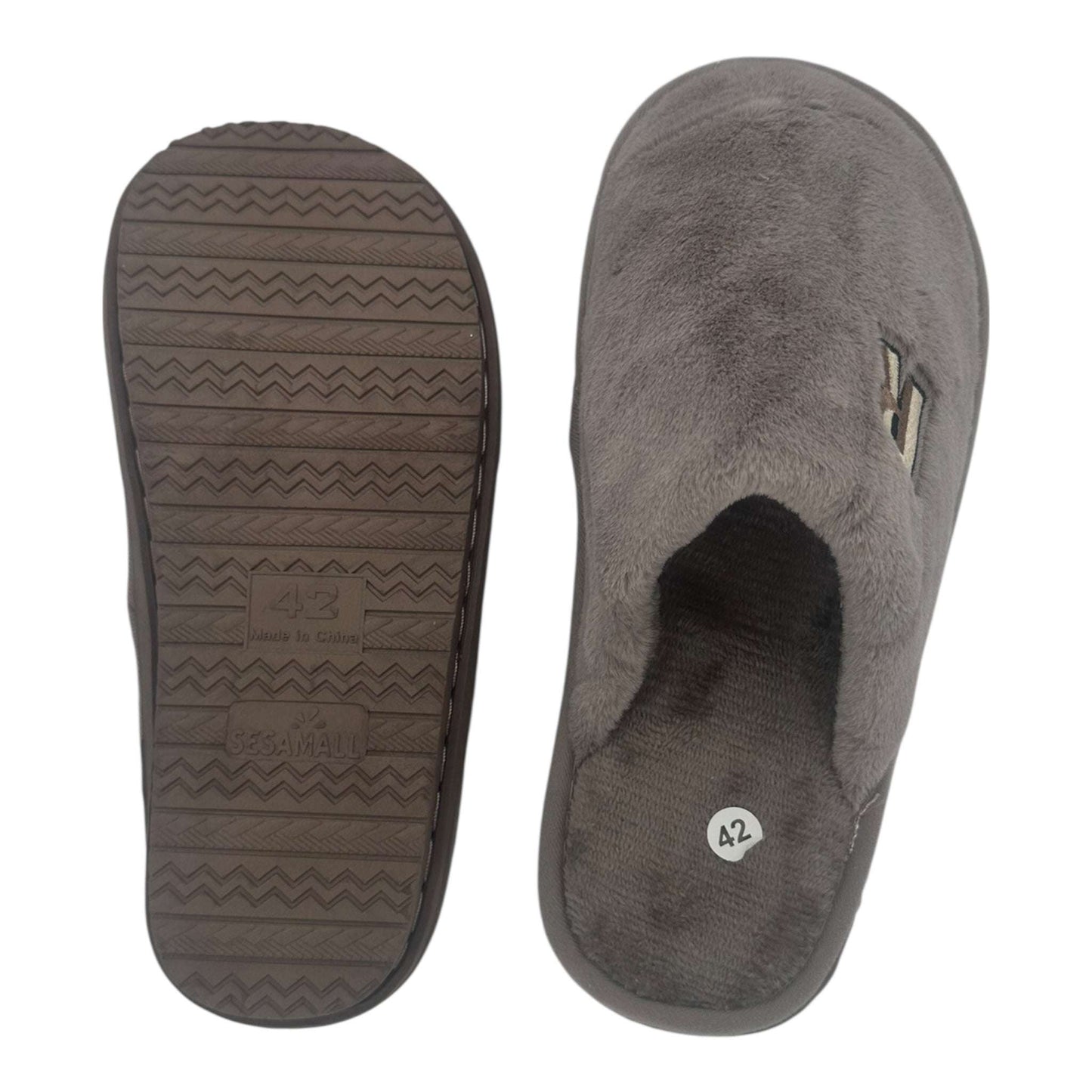 Angel Shopping Χειμερινές Ανδρικές Παντόφλες Καφέ