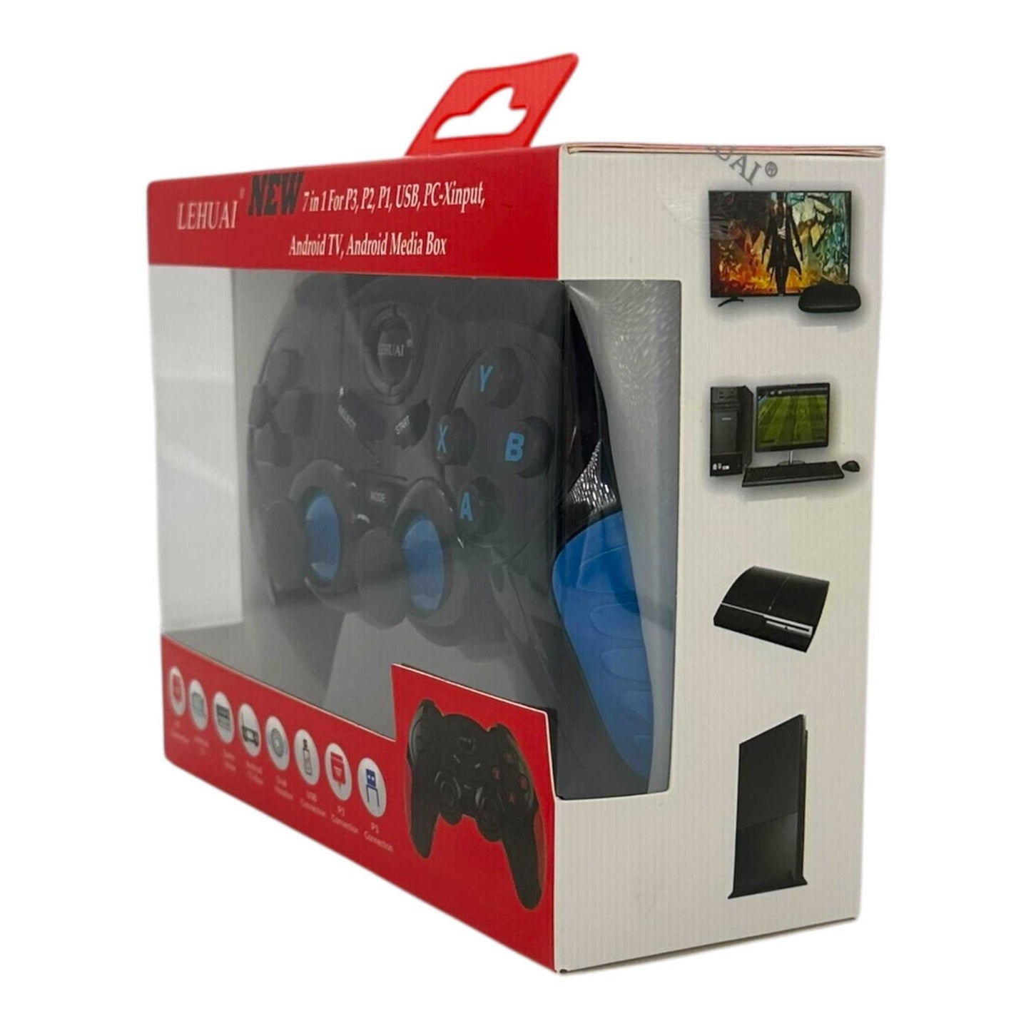 Ασύρματο Χειριστήριο 7 σε 1 με Δόνηση 2.4GHz (PC/PS3/Android TV) Κοκκινο