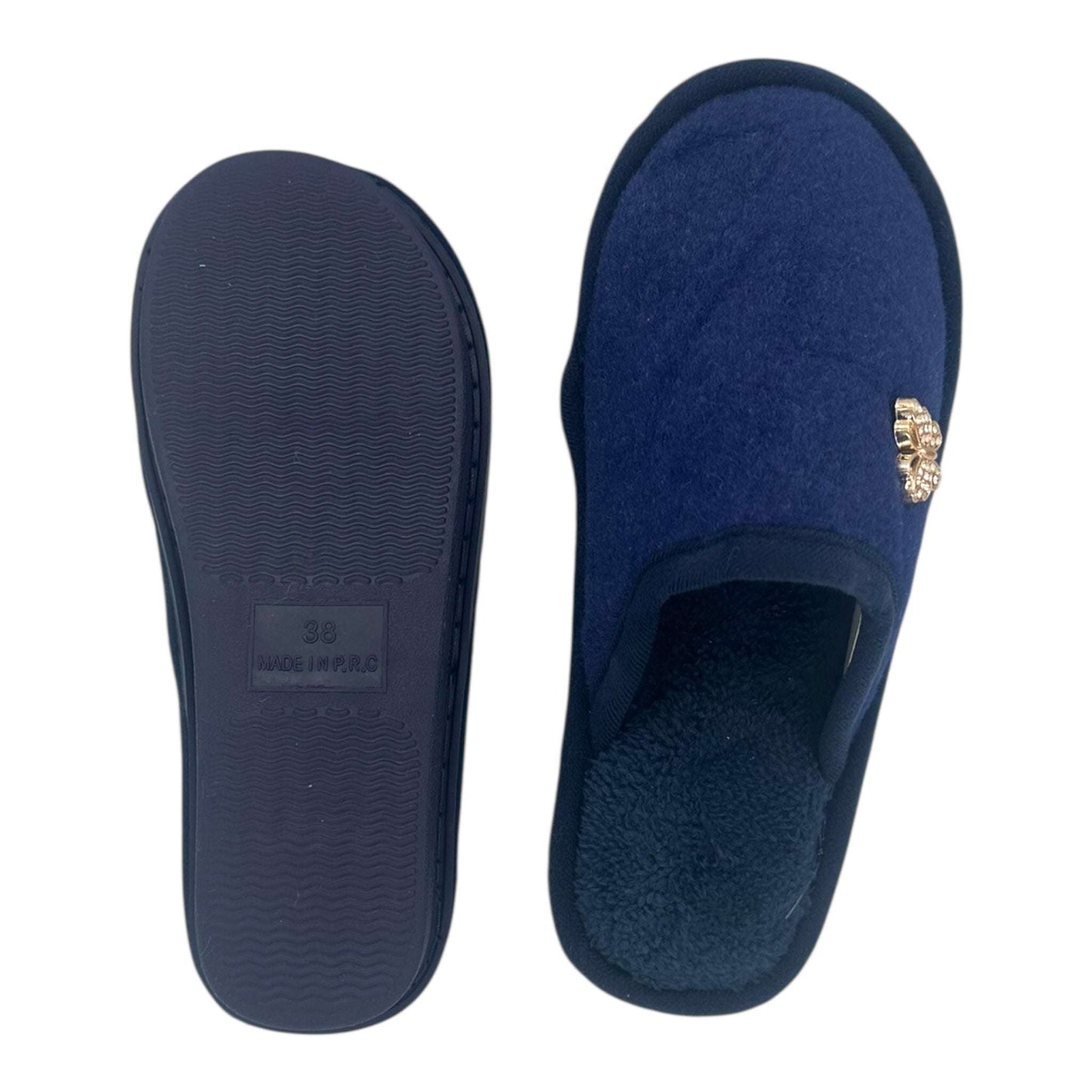 Angel Shopping Χειμερινές Γυναικείες Παντόφλες Μπλε