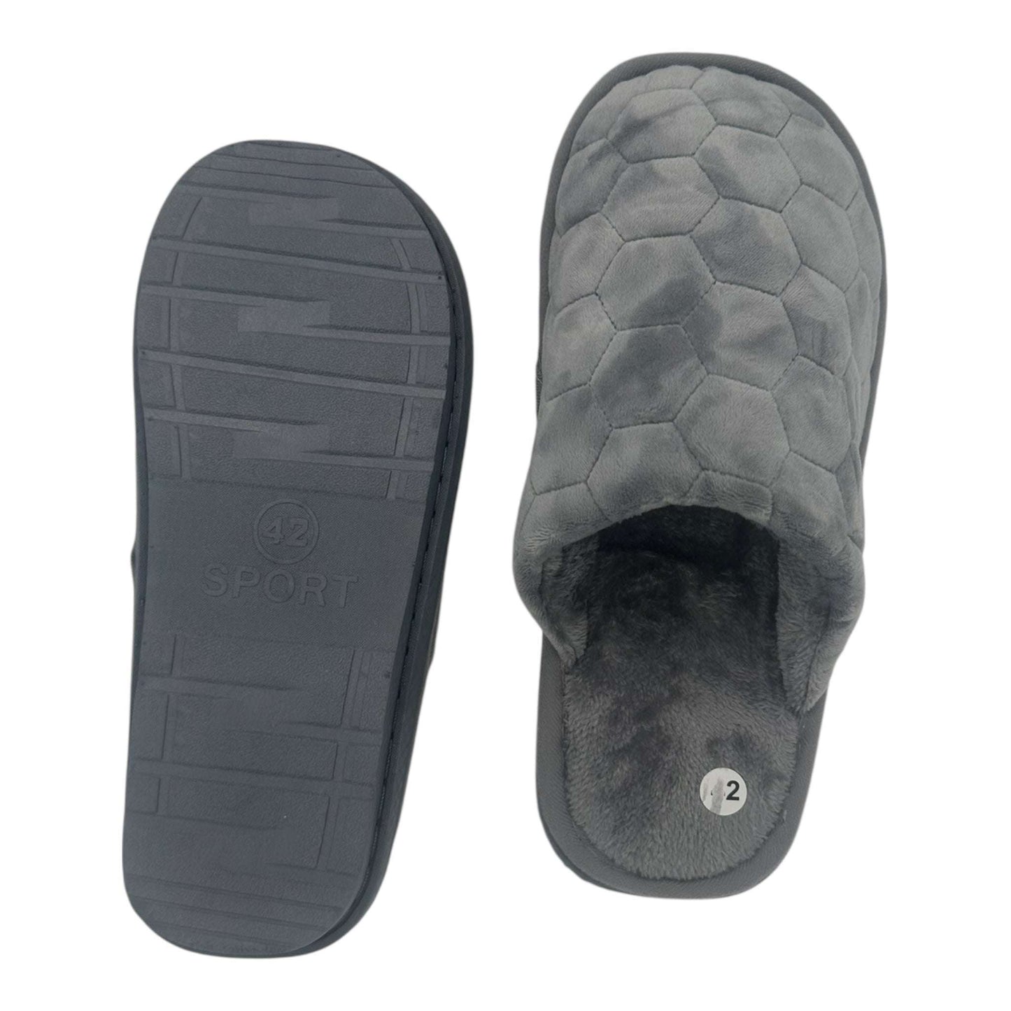 Angel Shopping Ανδρικές Χειμερινές Παντόφλες Γκρί