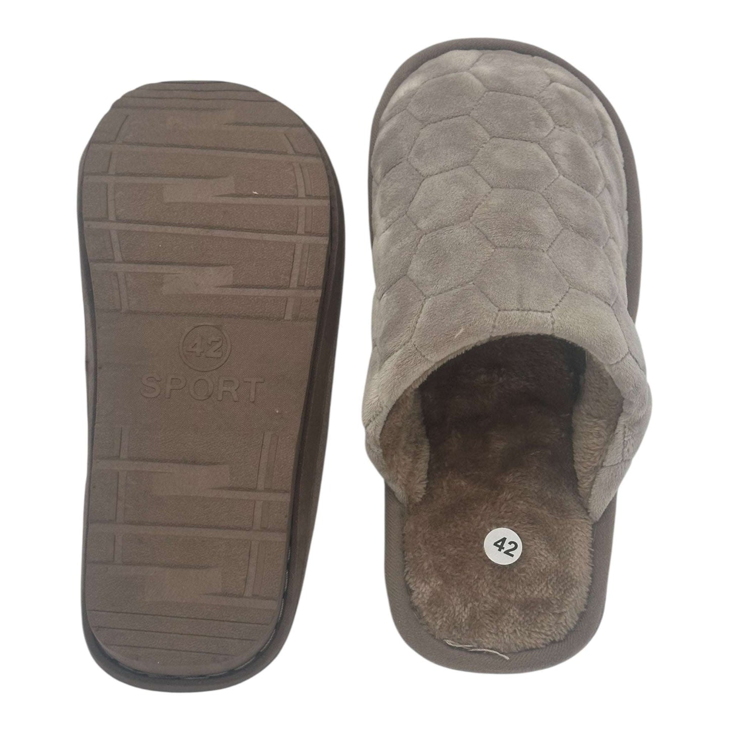 Angel Shopping Ανδρικές Χειμερινές Παντόφλες Καφέ