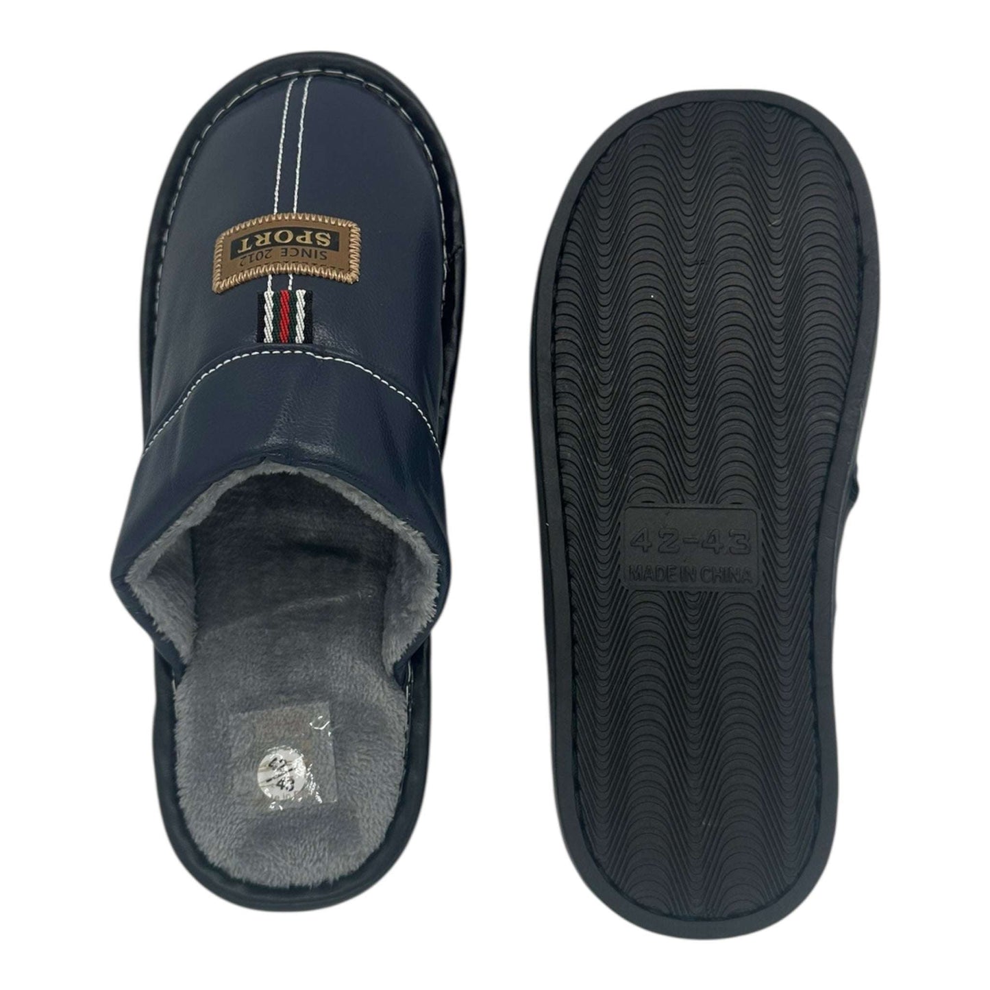 Angel Shopping Χειμερινές Ανδρικές Παντόφλες Μπλε