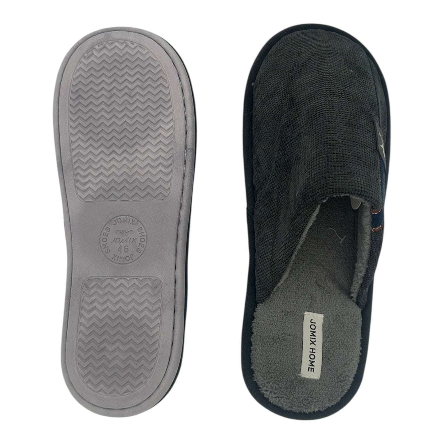 JOMIX Χειμερινές Ανδρικές Παντόφλες Γκρι