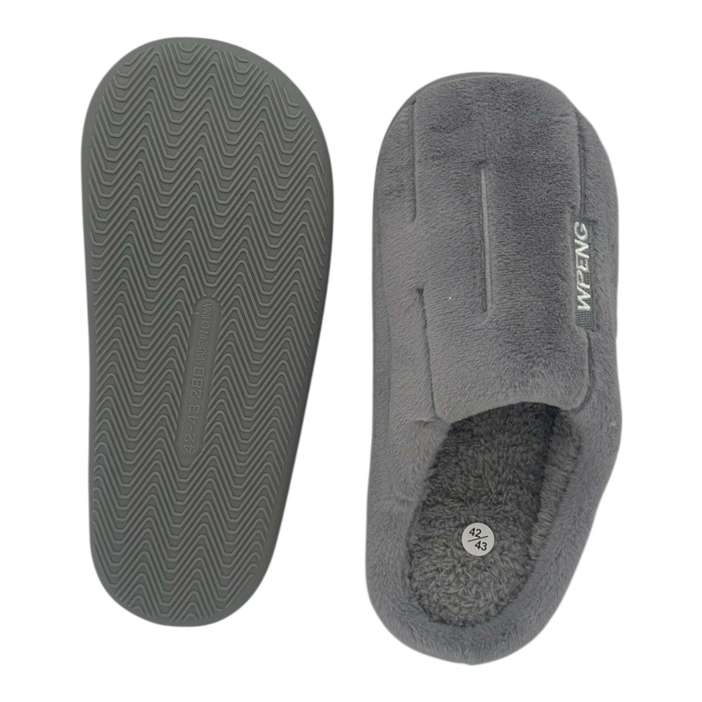 Angel Shopping Χειμερινές Ανδρικές Παντόφλες Γκρι