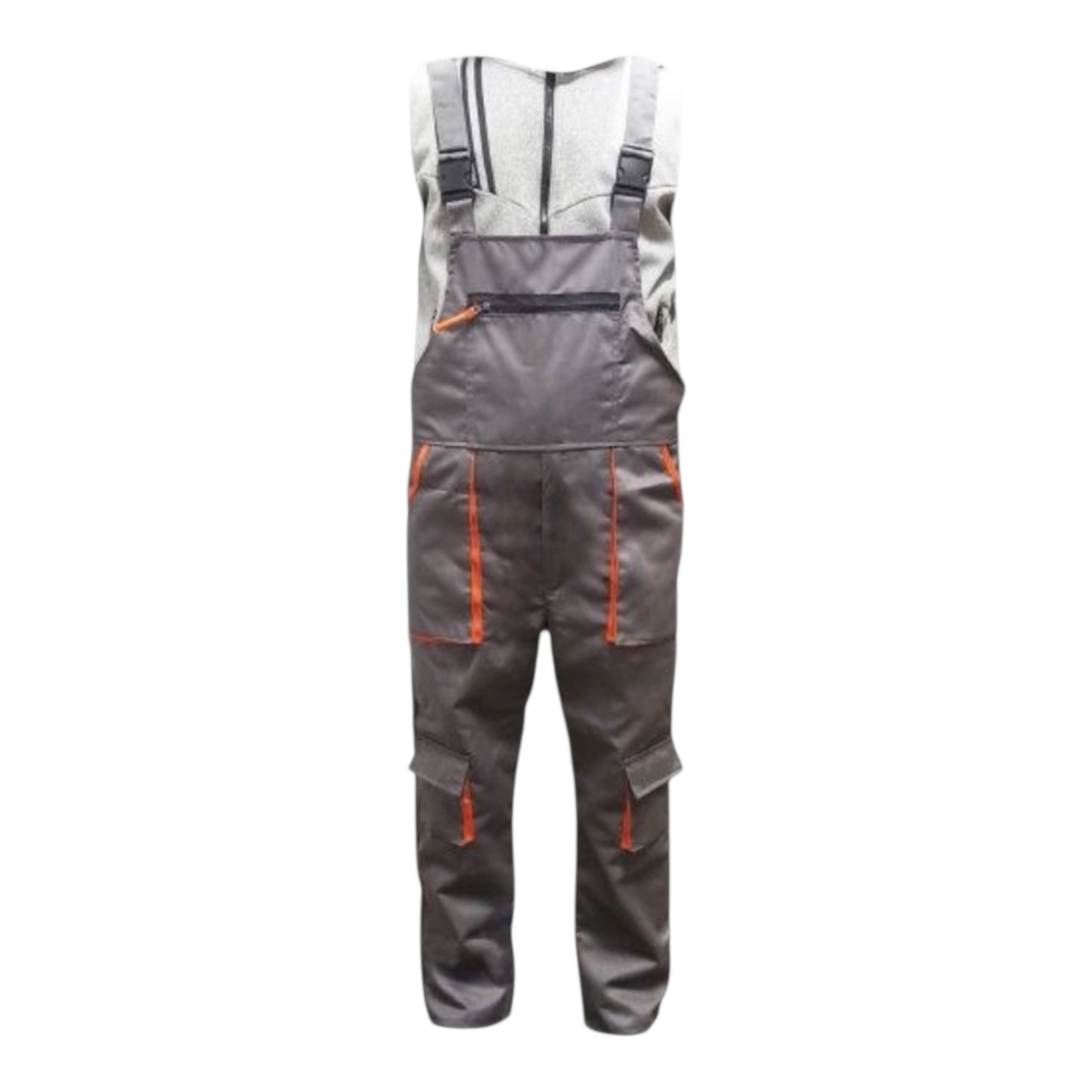 MIZOO Men's Work Overalls Gray