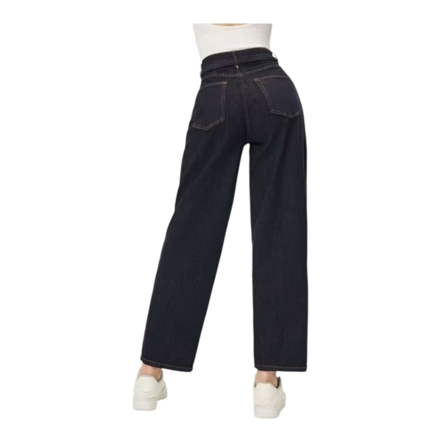 BASEVENTI Γυναικείο Τζιν Παντελόνι Mom Fit σκούρο Μπλε
