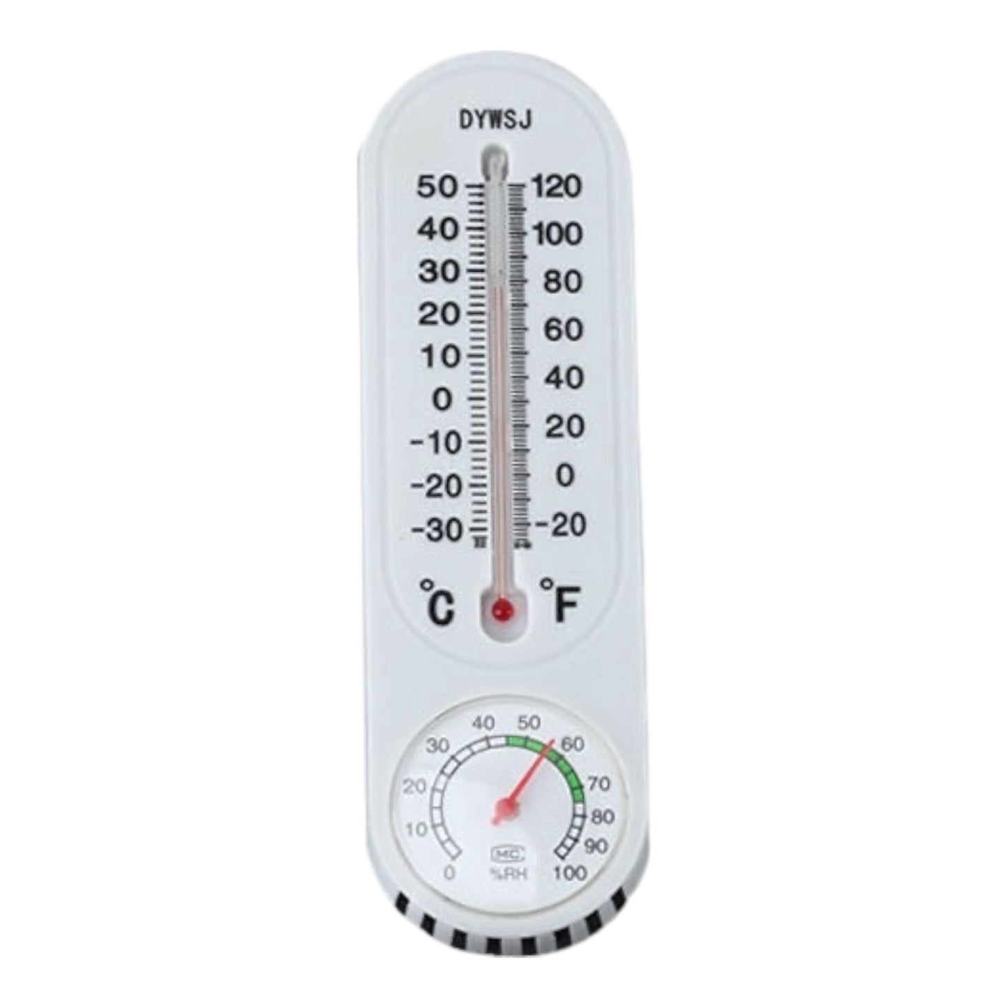 Wall-Mounted Thermometer & Hygrometer for Indoor & Outdoor Use AMD058-6624 White