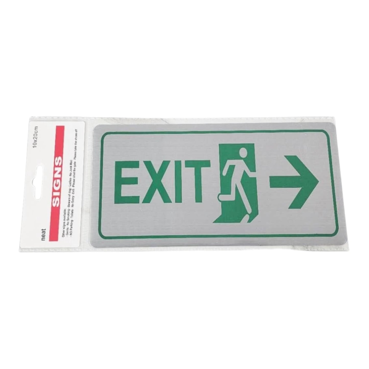 "EXIT" exit sign, right, 1 pc, 10*20cm, Green