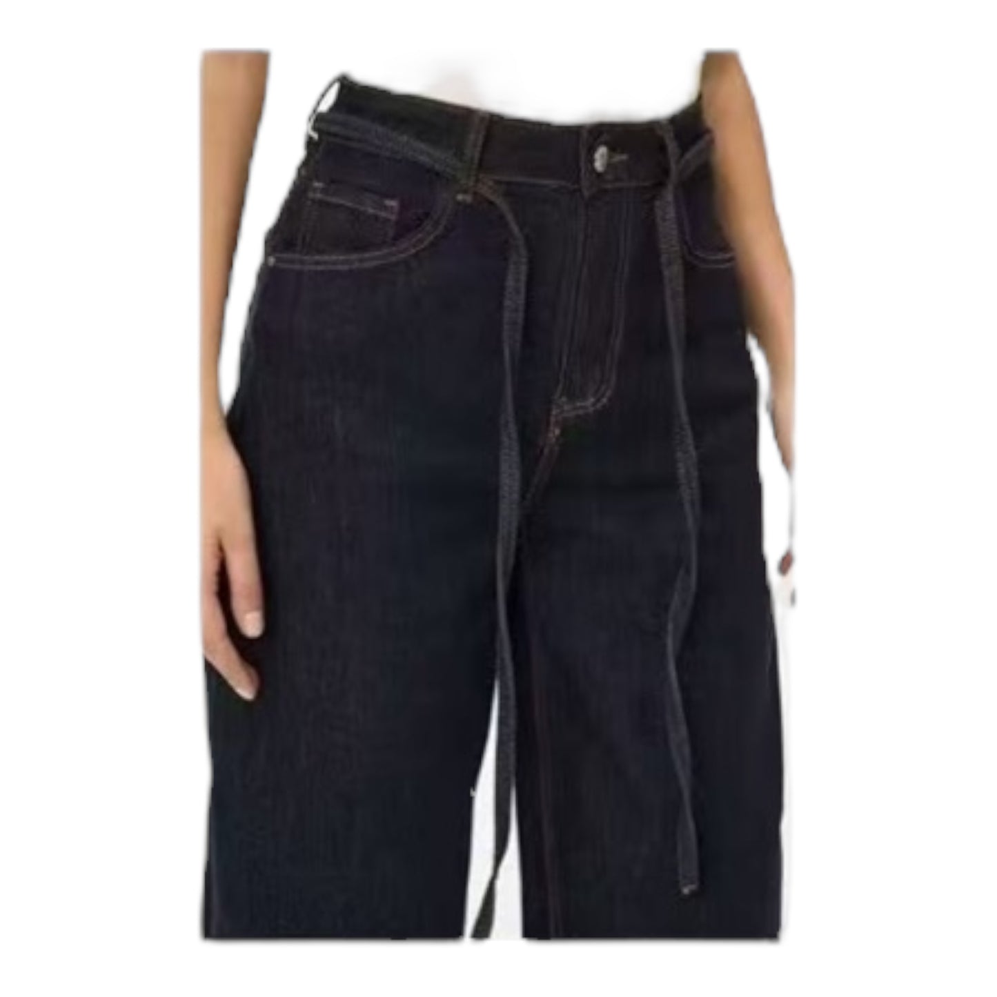 BASEVENTI Γυναικείο Τζιν Παντελόνι Mom Fit σκούρο Μπλε