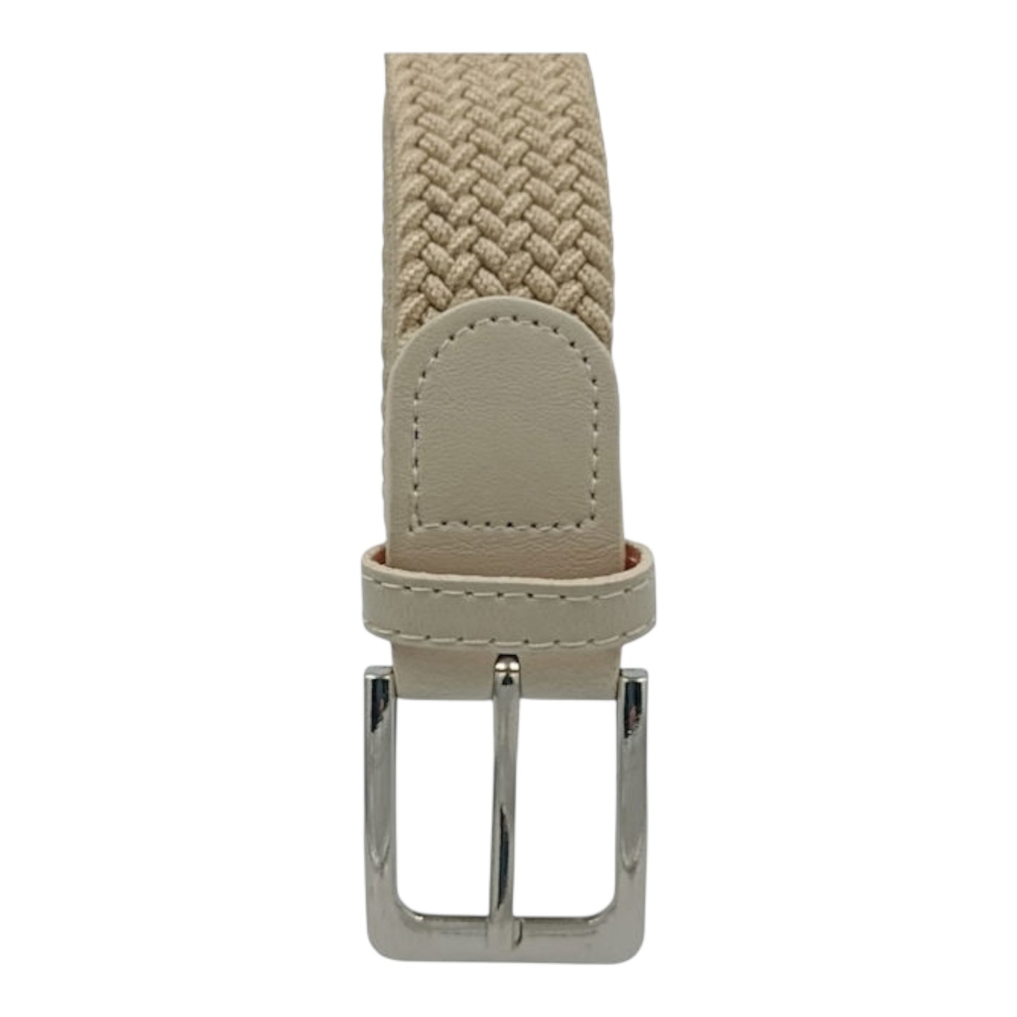LY0010 Elastic Men's Knitted Belt Beige