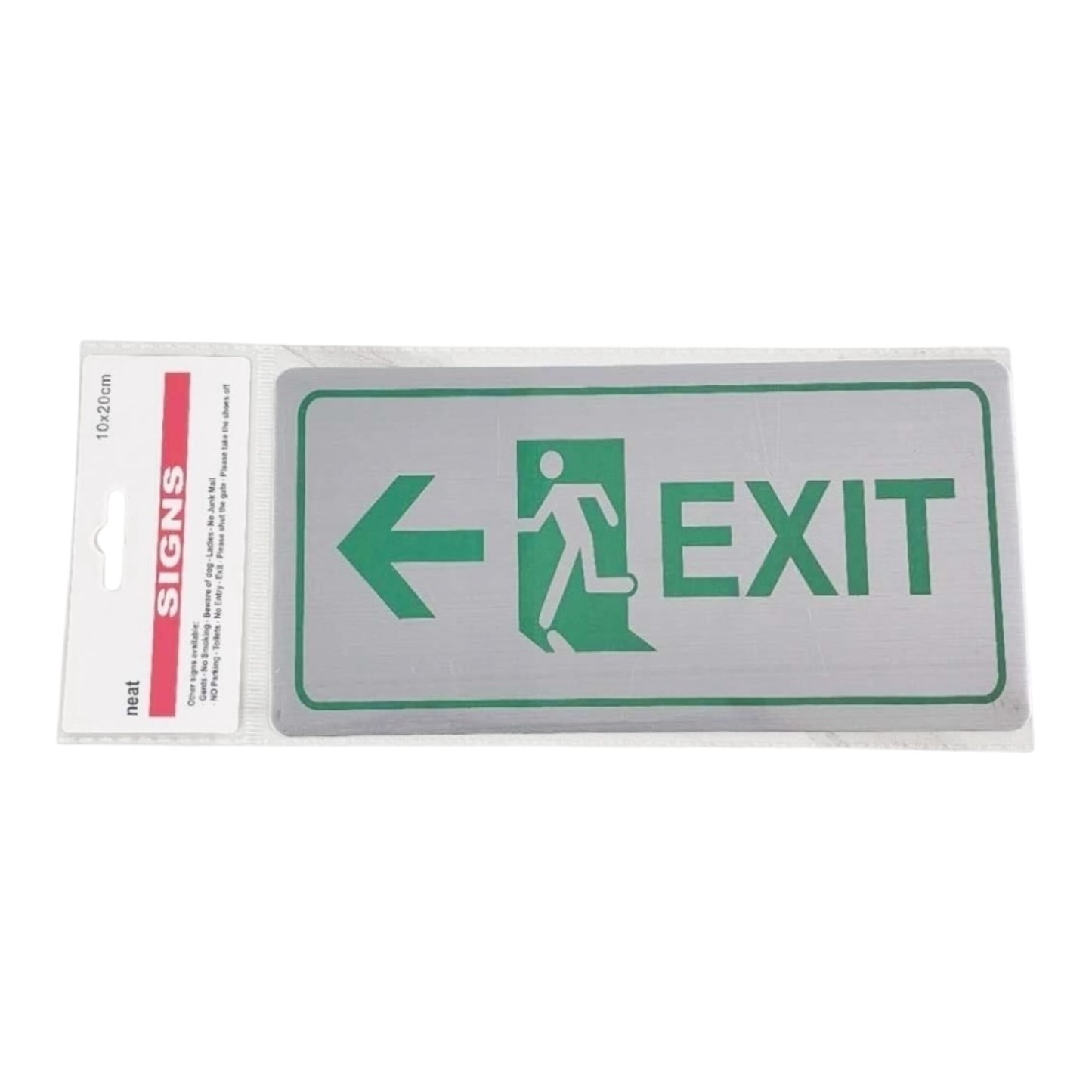 Self-Adhesive Sign "EXIT" exit left 1pc 10*20cm Green