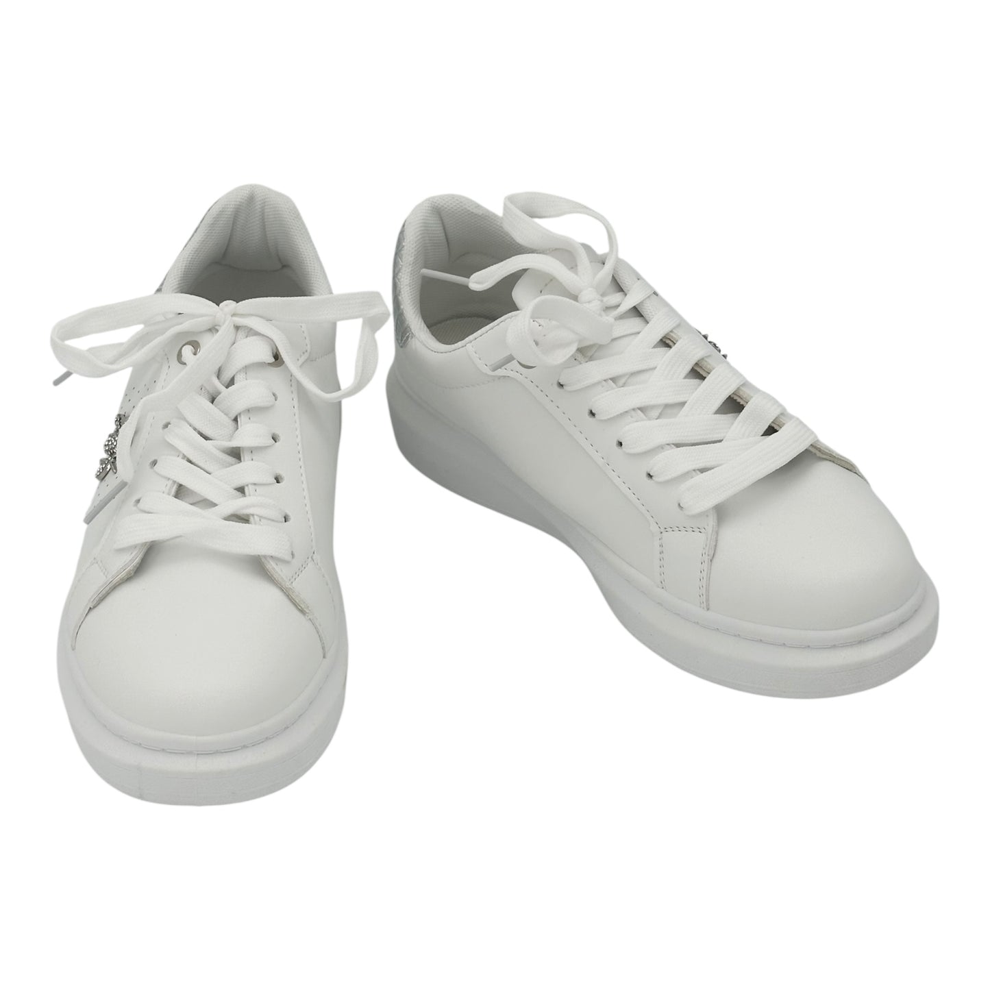 InShoes Basic Γυναικεία Sneakers Λευκό / Ασημί 639LC691