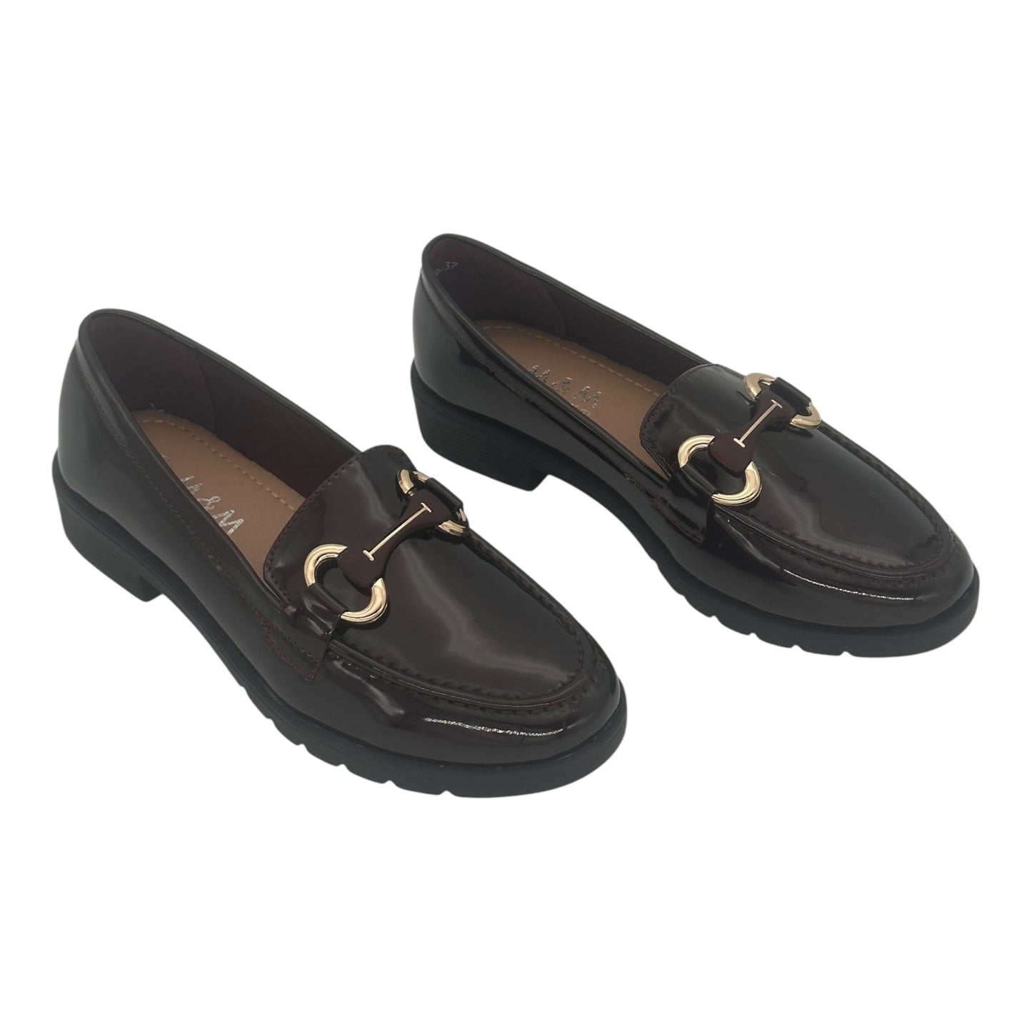 MIRA MAX Γυναικεία Loafers σε Μπορντό Χρώμα