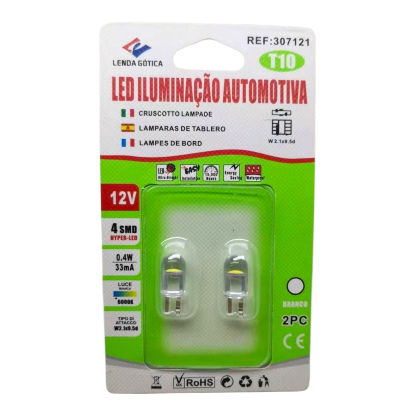 Λάμπες Αυτοκινήτου & Μοτοσυκλέτας T10 LED Λευκό 2τμχ