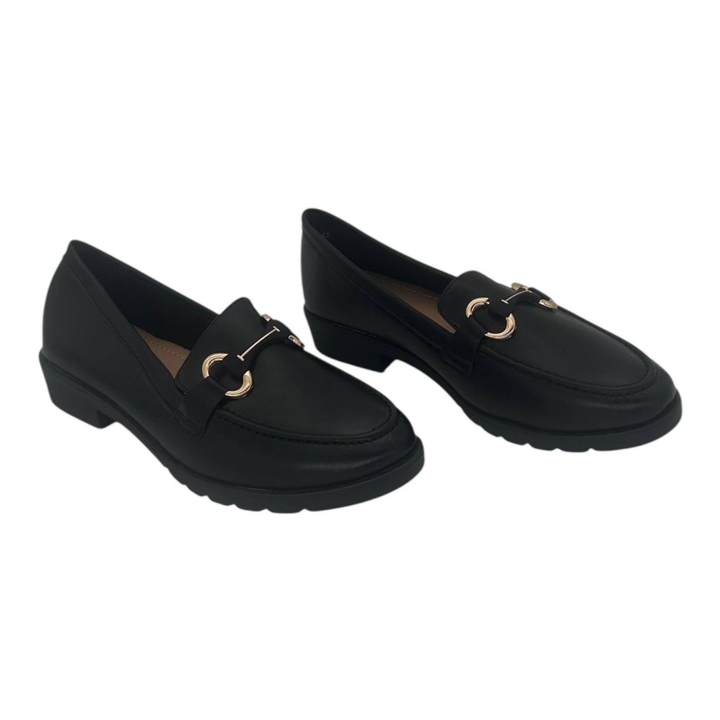 MIRA MAX Γυναικεία Loafers σε Μαύρο Χρώμα