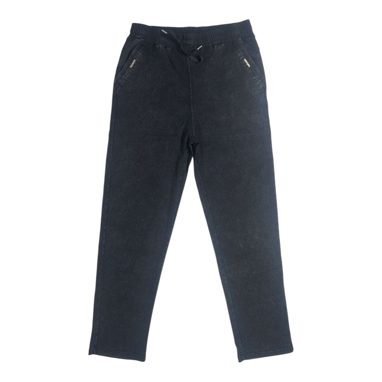 Angel Shopping Γυναικείο Jean Παντελόνι σε Slim Εφαρμογή Μαύρο