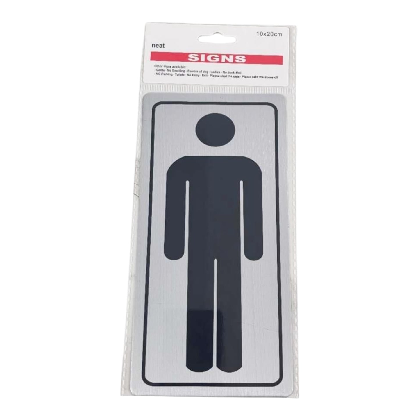 Men's Toilet Sign 1pc 10*20cm Black