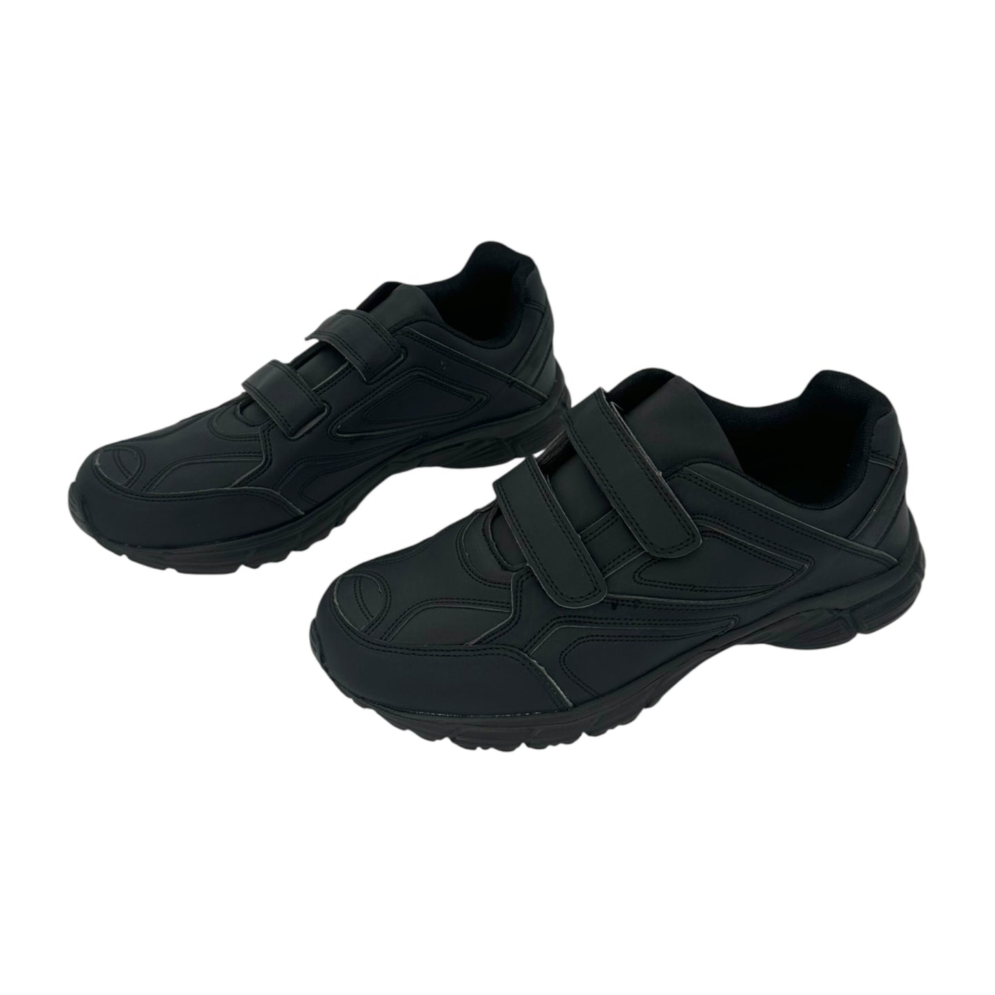 MIMSOGA Men's Sneakers with Sticker Black