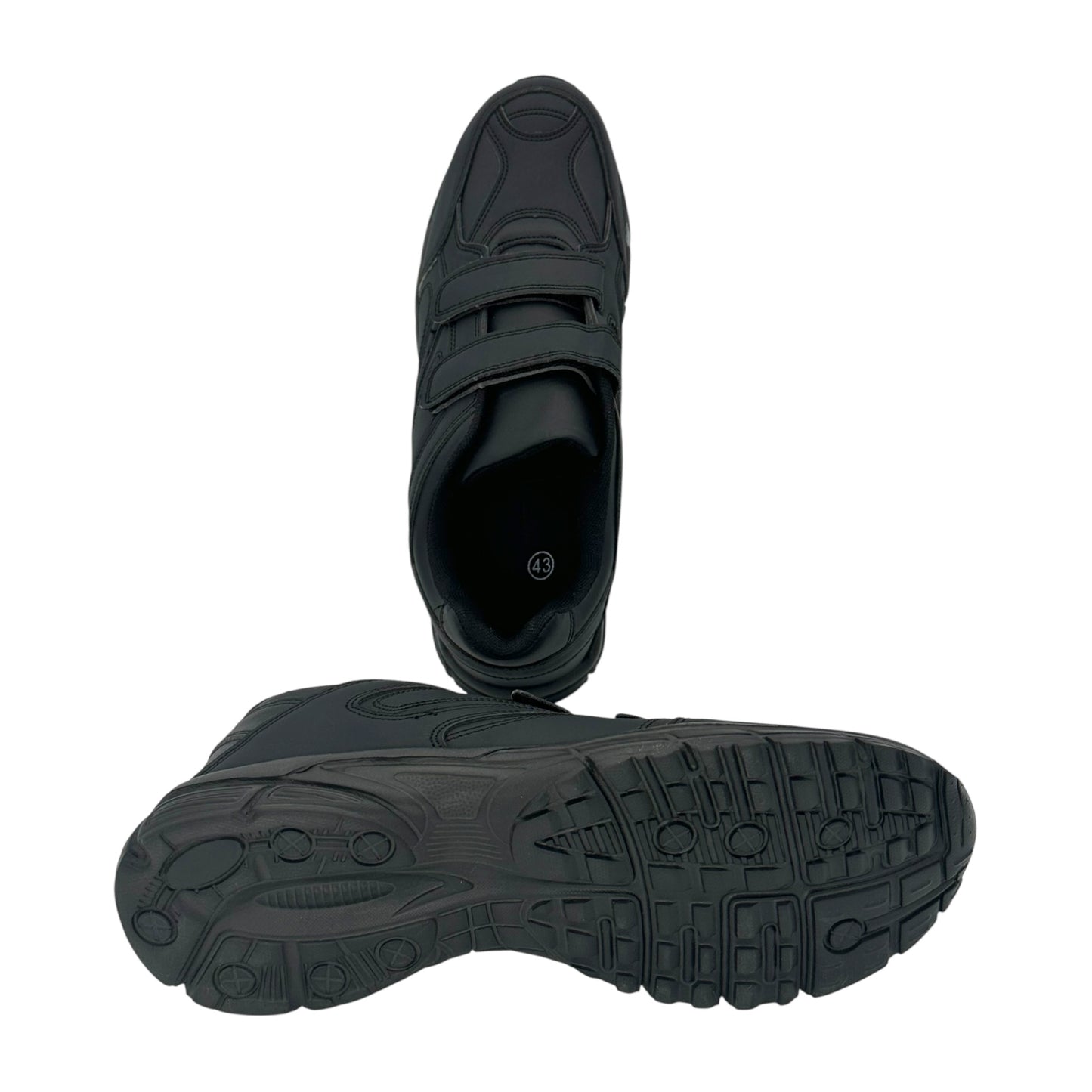 MIMSOGA Men's Sneakers with Sticker Black