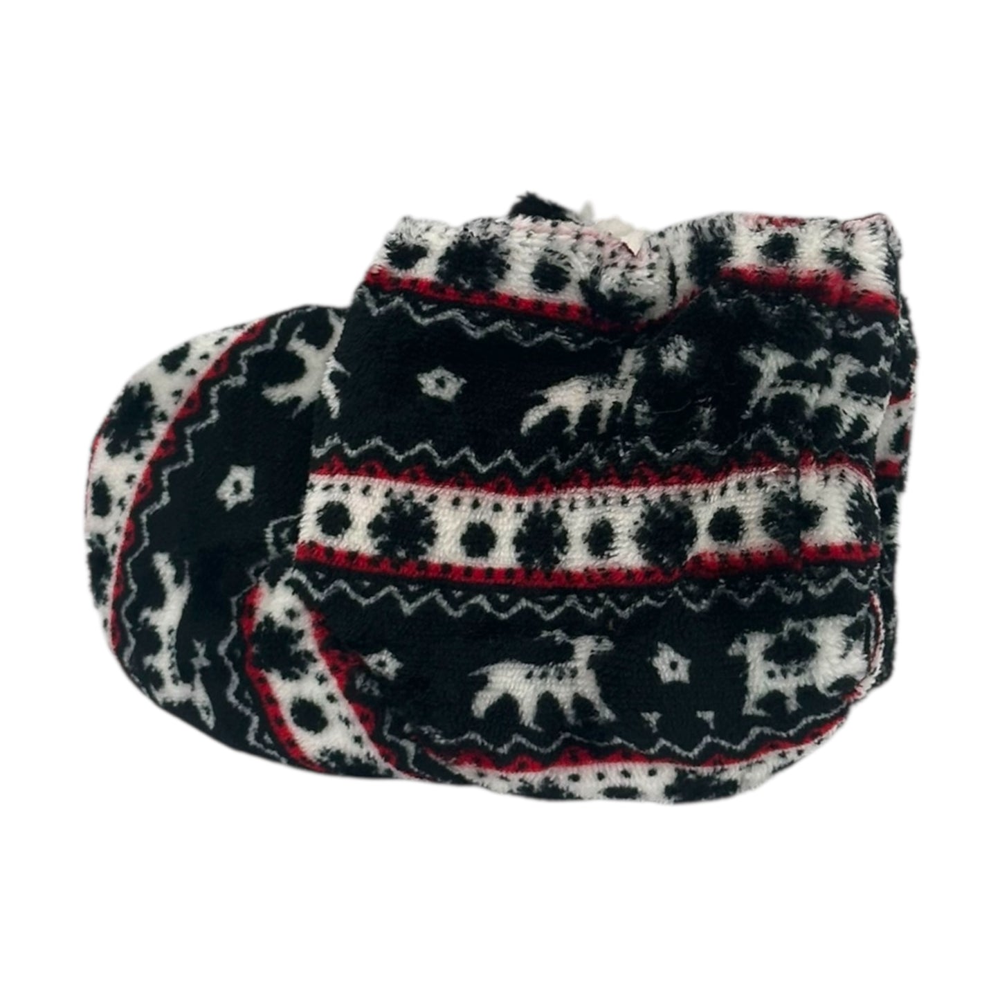Angel Children's Slippers Fleece Booties Black