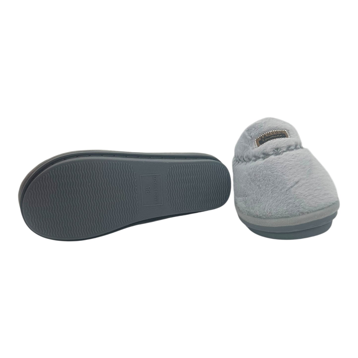 Angel Shopping Χειμερινές Γυναικείες Παντόφλες Γκρί