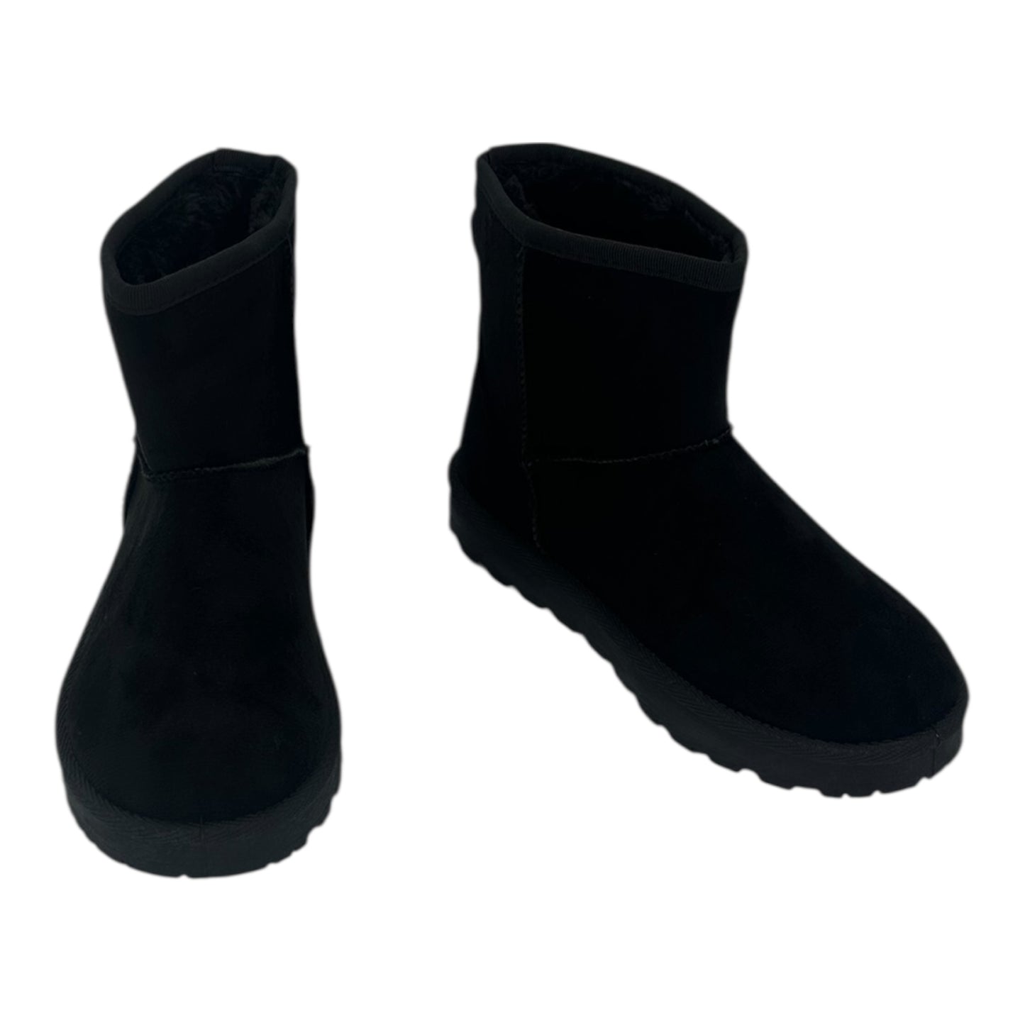 Angel Shopping Γυναικεία Μποτάκια με Γούνα Μαύρα