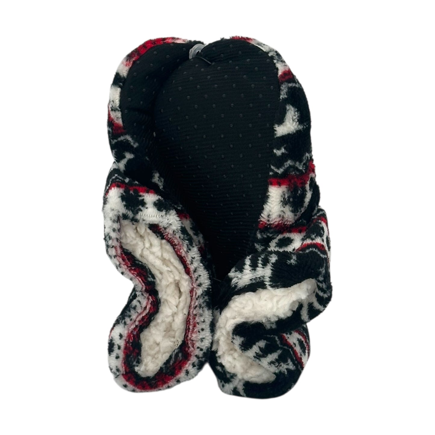 Angel Children's Slippers Fleece Booties Black