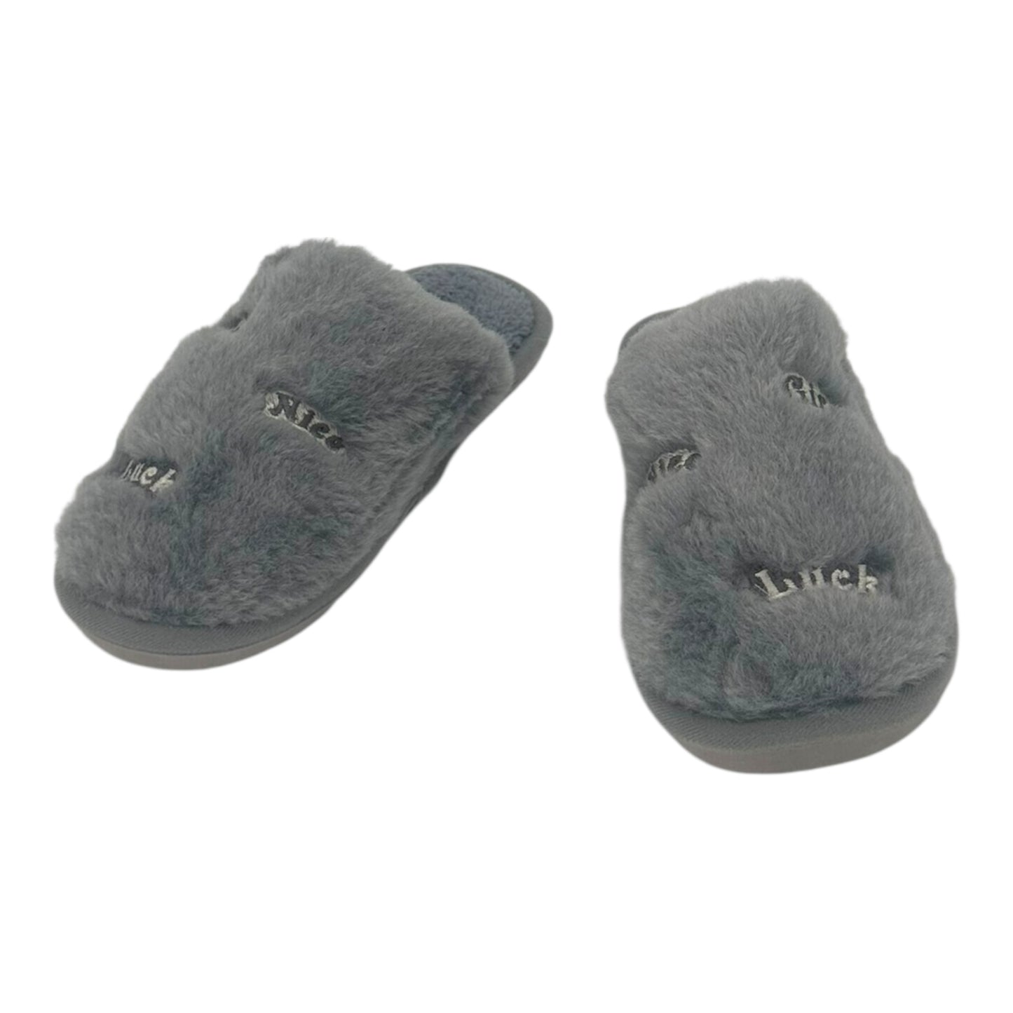 Angel Shopping Χειμερινές Γυναικείες Παντόφλες με Γούνα Γκρι