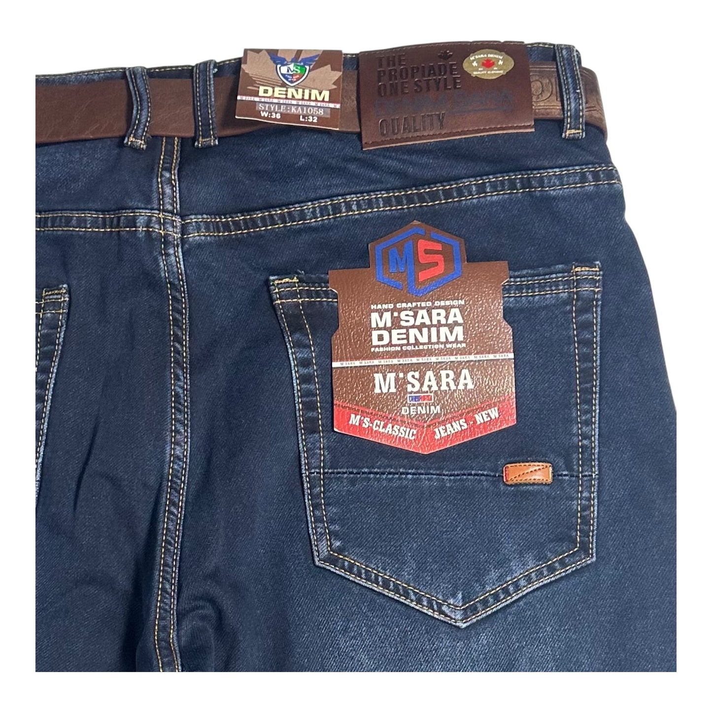 M’SARA Ανδρικό Τζιν Denim Μπλε