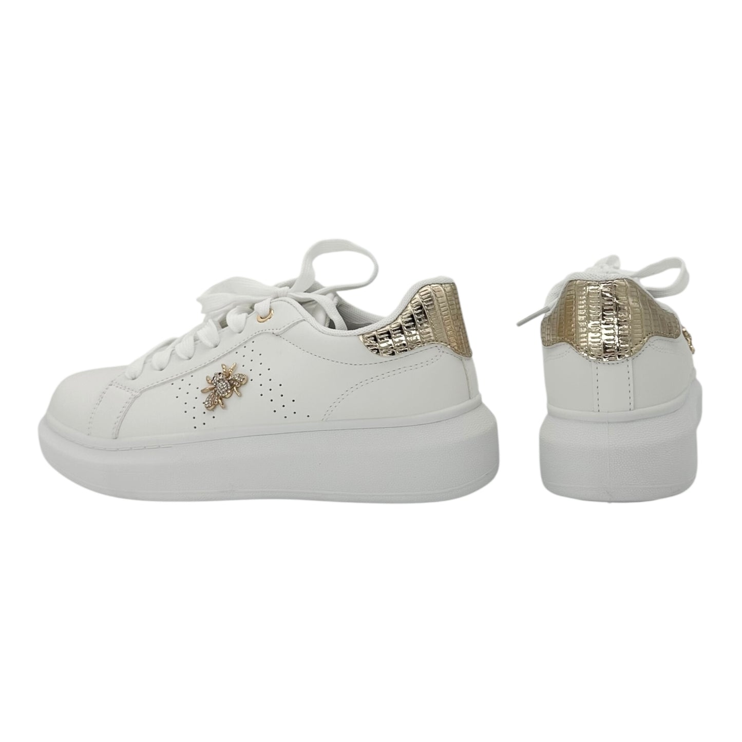 Angel Shopping δερμάτινα sneakers Gold