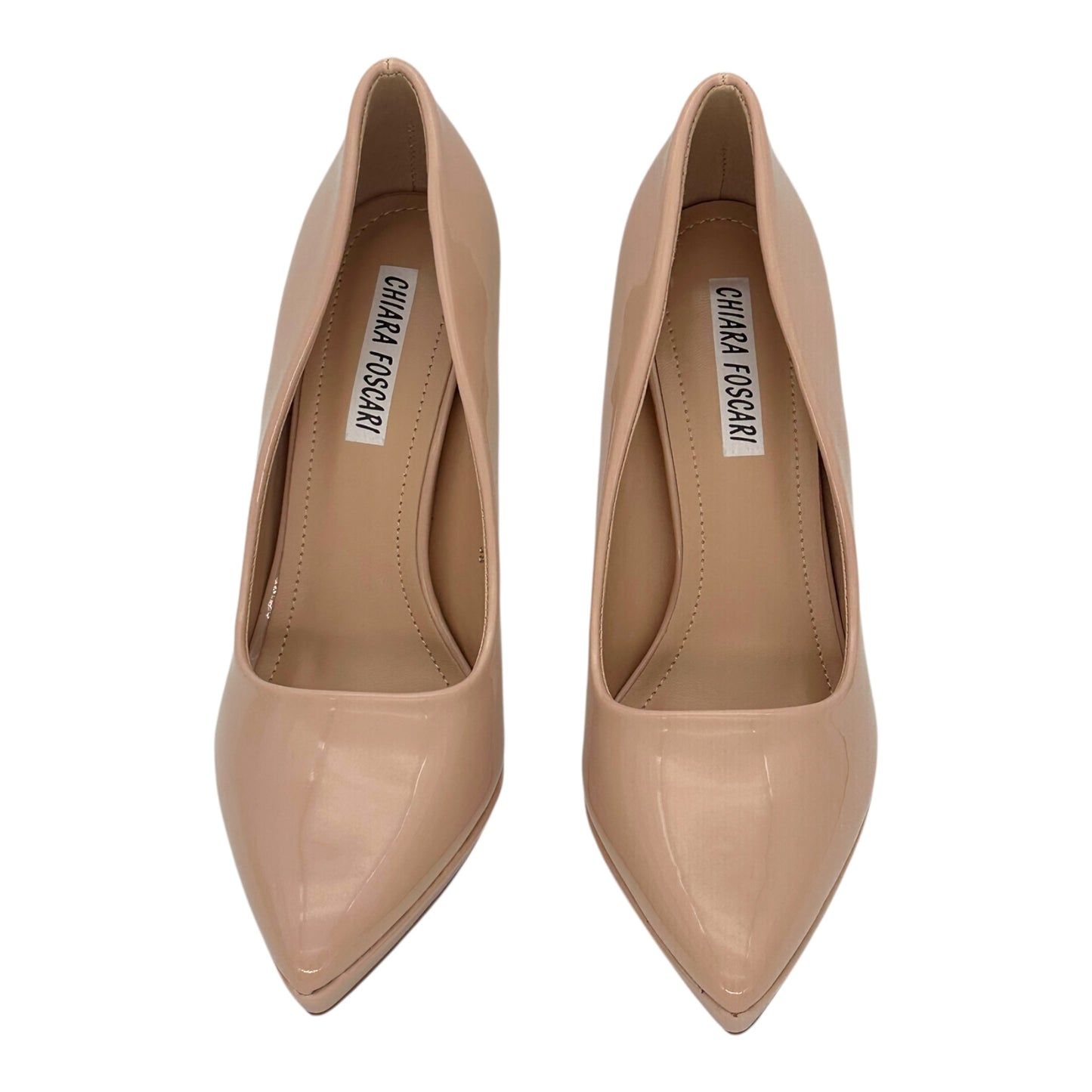 CHIARA FOSCARI Γυναικείες Γόβες Λουστρίνι με Τακούνι 10cm Beige