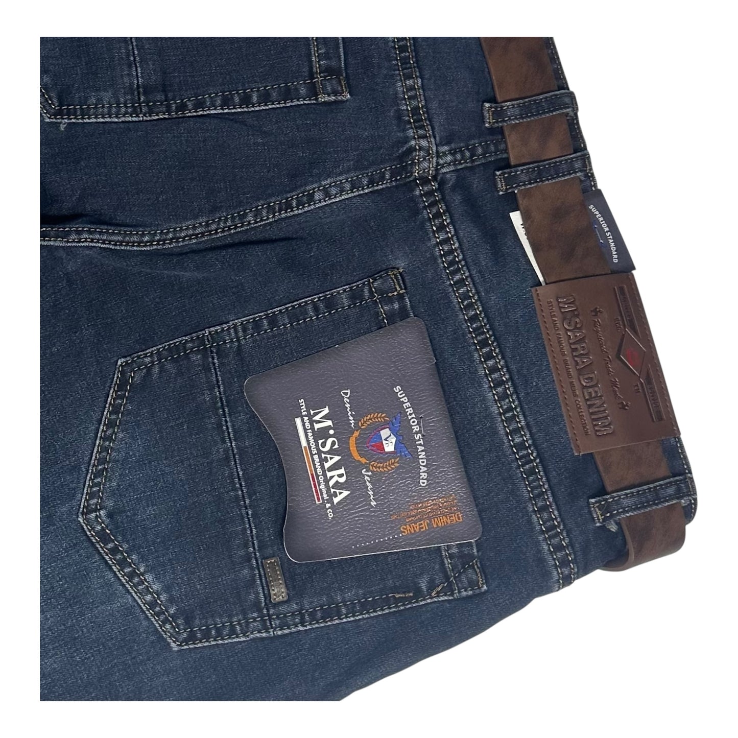 M’SARA Ανδρικό Τζιν Denim Μαύρο