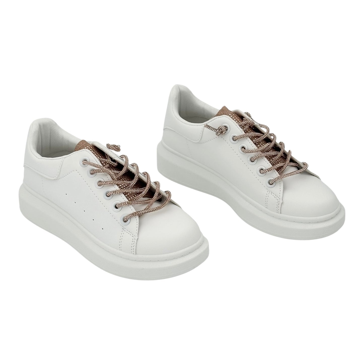 Angel Shopping δερμάτινα sneakers White