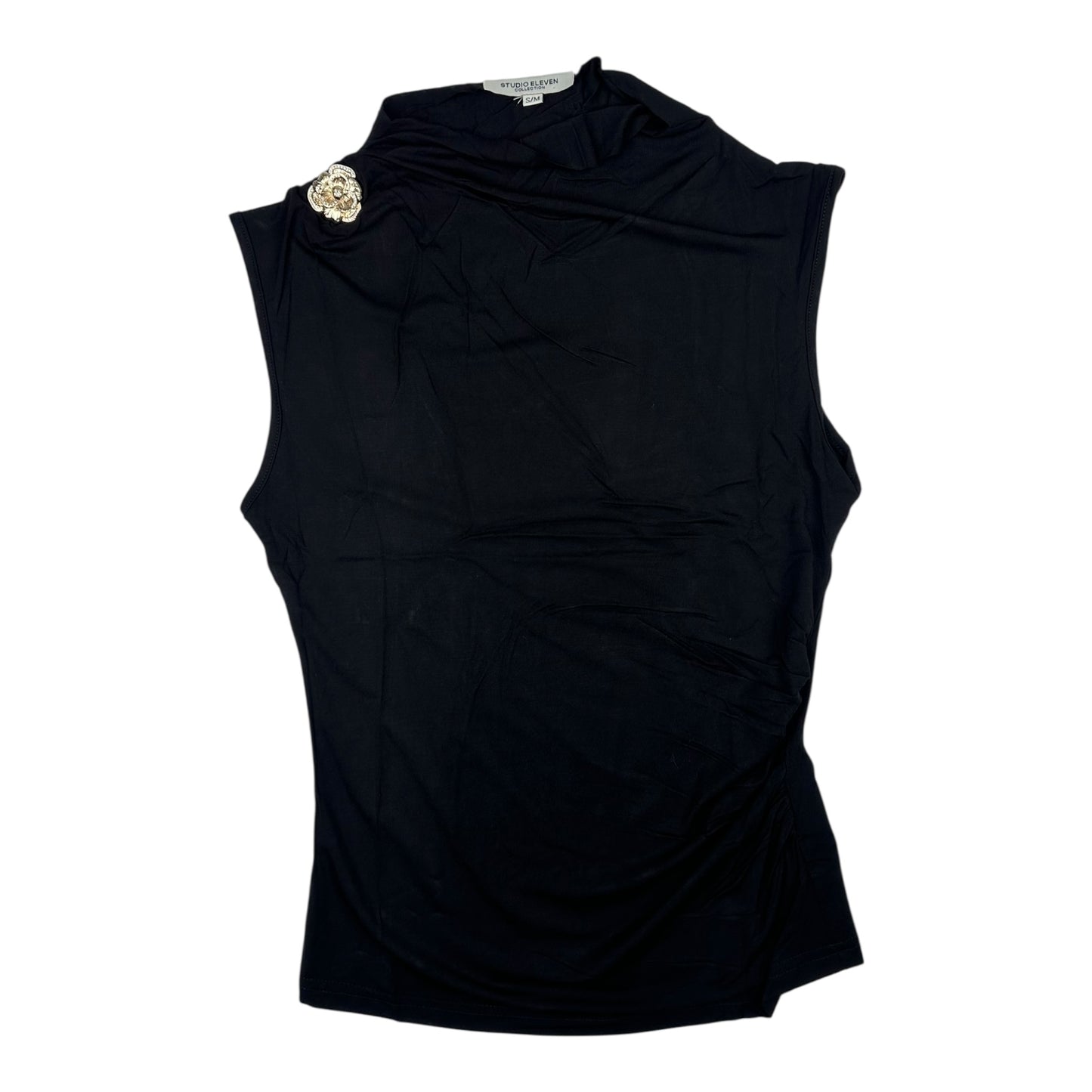 Angel Shopping Γυναικεία Αμάνικη Μπλούζα με Ζιβάγκο Μαύρο