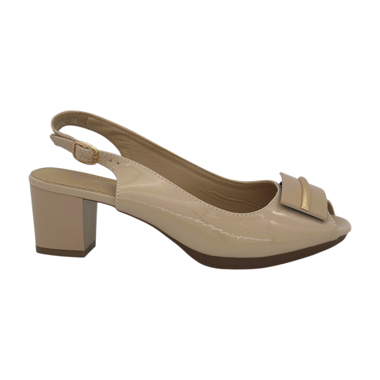 Mira Max Πέδιλα Peep Toe Μπεζ