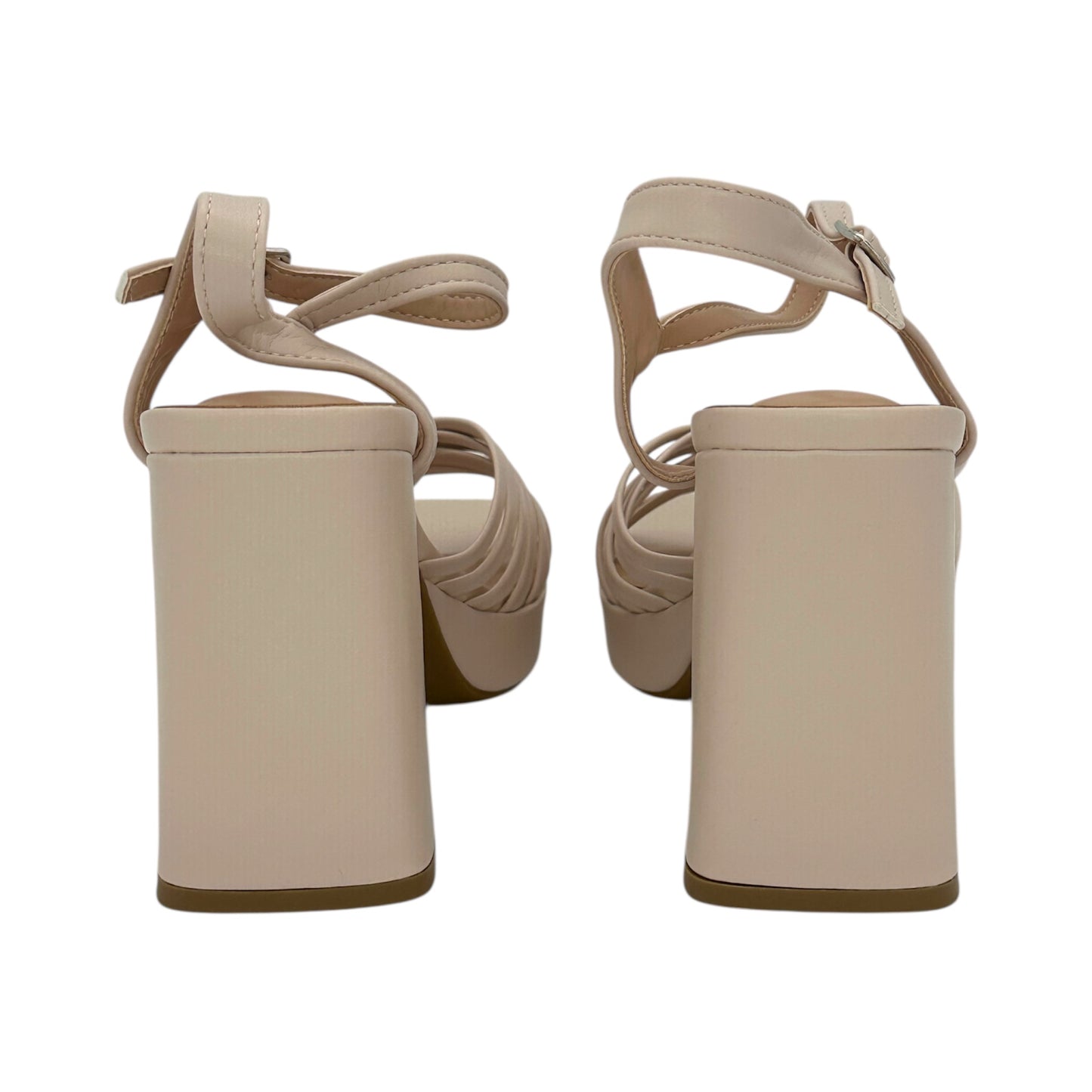 Bella Woman Πέδιλα με Ψηλό Τακούνι & Λεπτά Λουράκια Beige