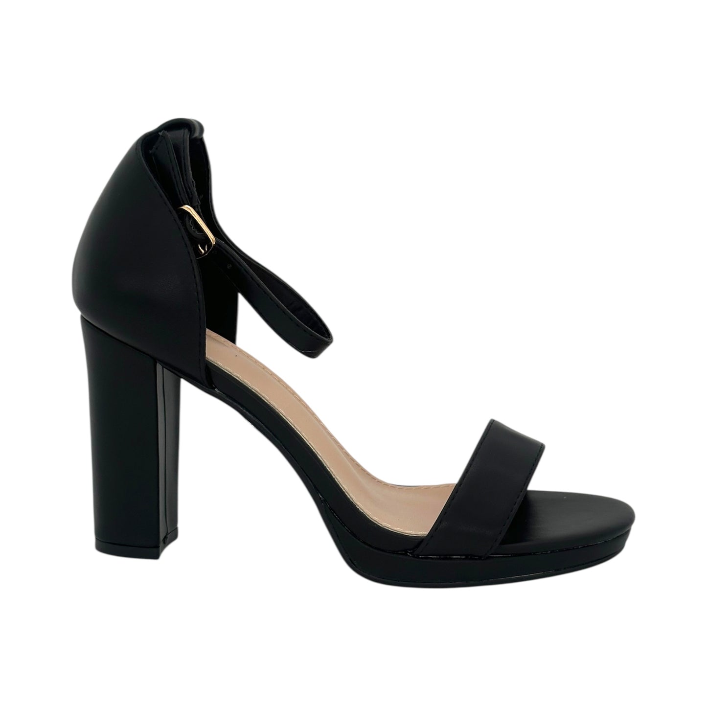 M & A Women's High Heel Sandals & Ankle Strap Black