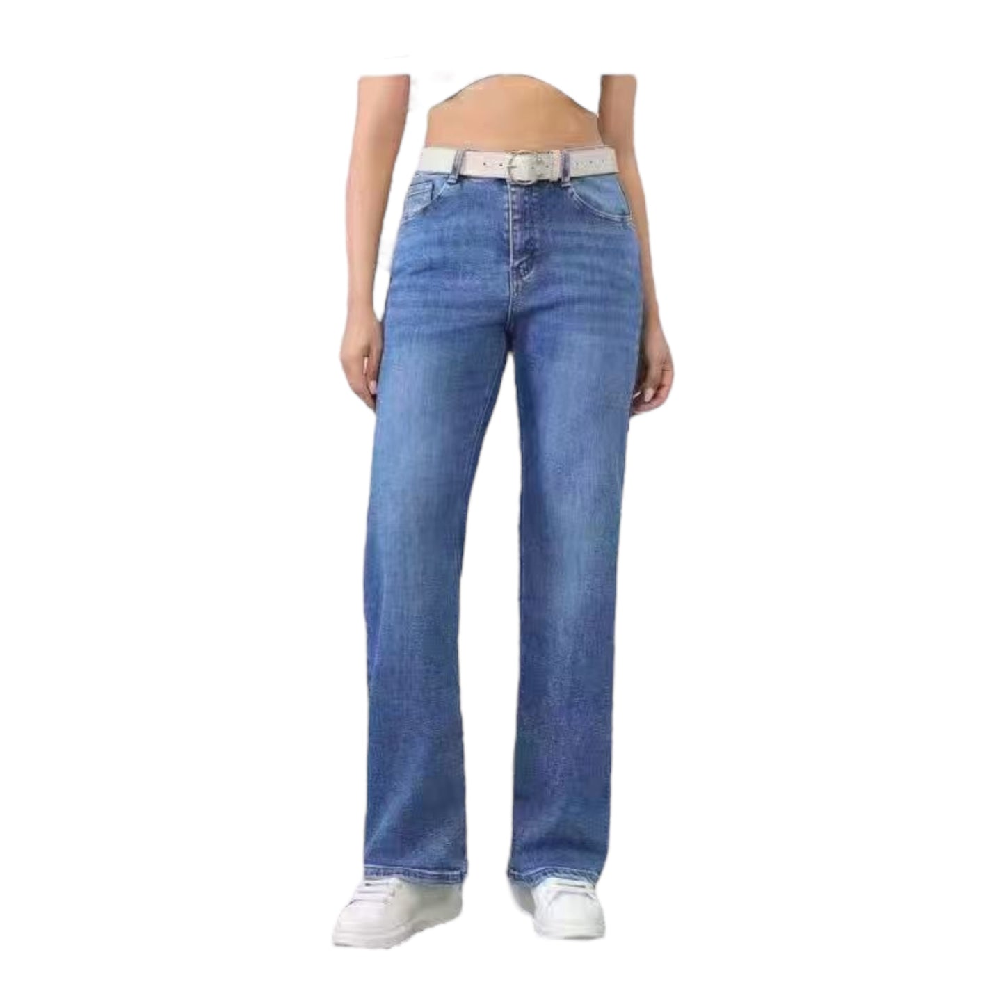 Miss Good Women's Blue Straight Jeans Blue