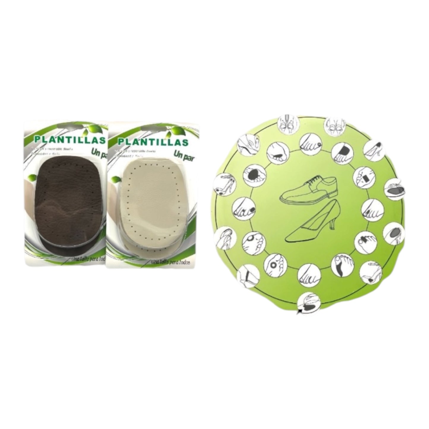 Πάτοι Φτέρνας Δερμάτινη 10*7.2cm 2Pcs Μαύρο