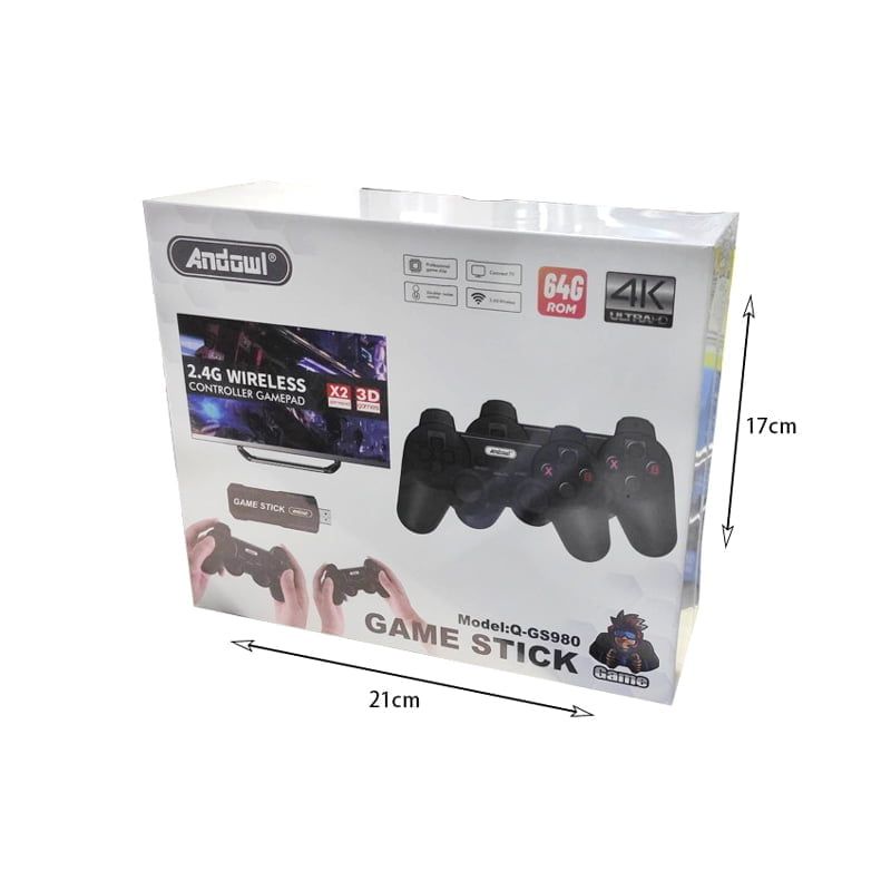 Andowl Ασύρματα χειριστήρια παιχνιδιών 2.4G Q-GS980 - Wireless Controller Gamepad with 4K Ultra HD Game Stick