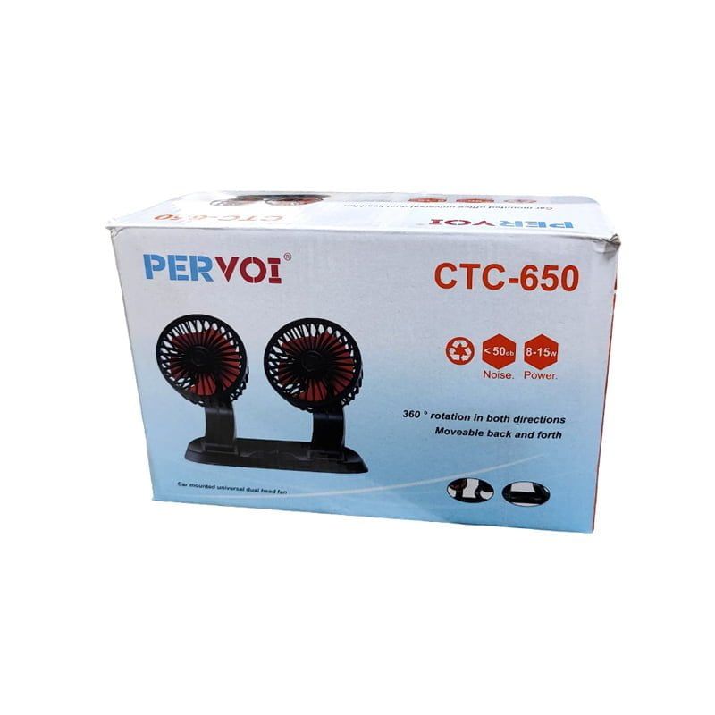 Pervoi Ανεμιστήρας Αυτοκινήτου 12v CTC-650 - Car Dual Head Fan