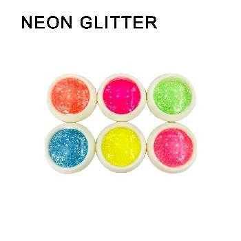 Σετ Glitter νυχιών Nail Art - Neon Glitter - 6pcs - 910594