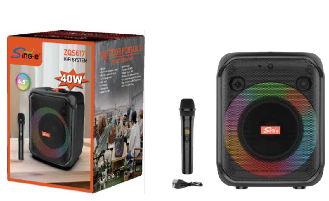 Φορητό ηχείο subwoofer με μικρόφωνο Karaoke - ZQS6171 - 160118