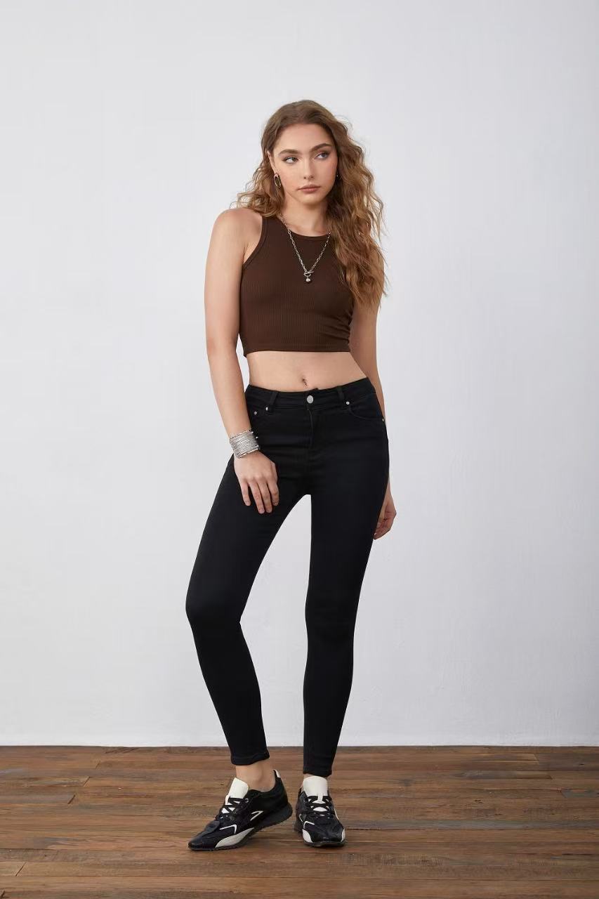 Adoro Γυναικείο Jean Παντελόνι Push Up σε Skinny Εφαρμογή Μαύρο