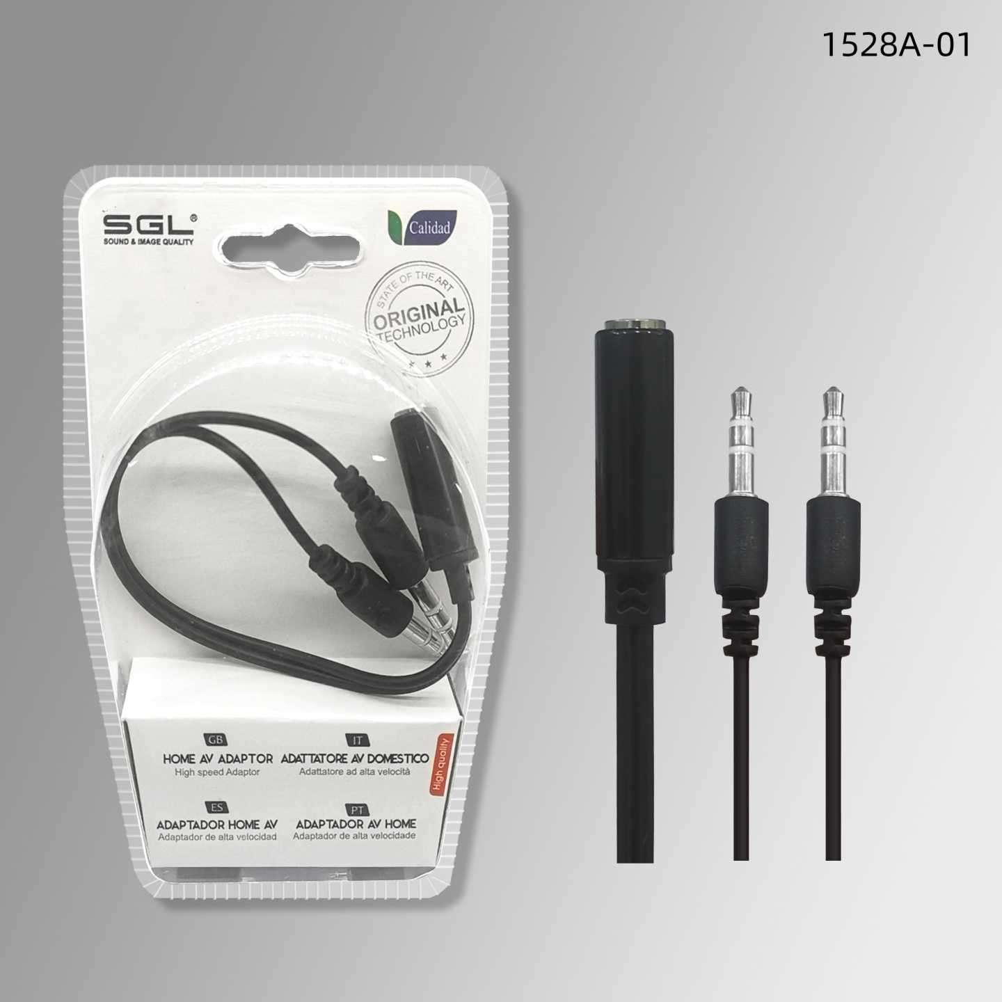 Αντάπτορας Jack 3.5mm - Female/2Male - 1528A-01 - 096001