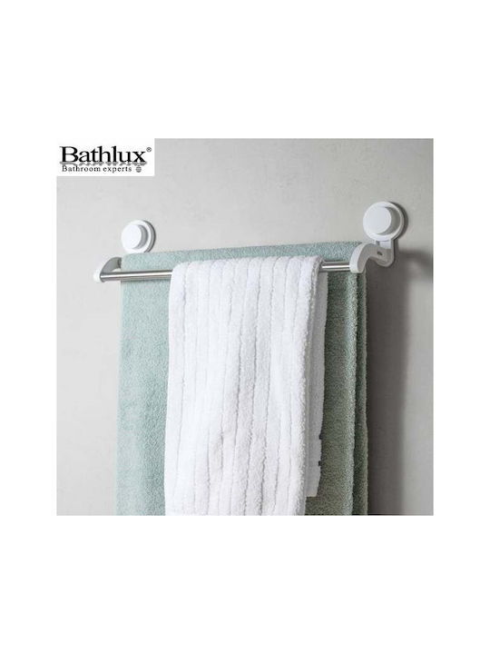 Bathlux 30129 Ράγα Μπάνιου Διπλή Επιτοίχια με Βεντούζα 53x10.5cm Λευκή