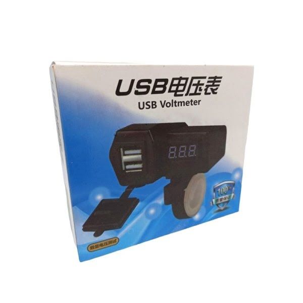 Φορτιστής αυτοκινήτου με βολτόμετρο – USB voltmeter car charger