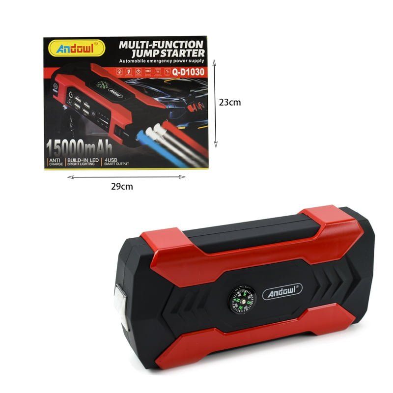 Andowl Εκκινητής Μπαταρίας Αυτοκινήτου 15000mAh Q-D1030 - Car multi-function jump starter